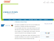 Tablet Screenshot of cheranpumps.com